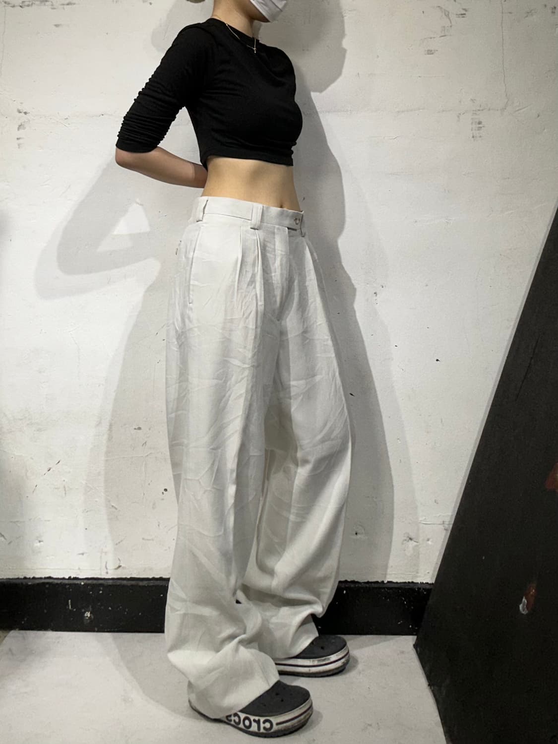 나이키 아이보리 골덴 코듀로이 와이드 팬츠 M 상품이미지1