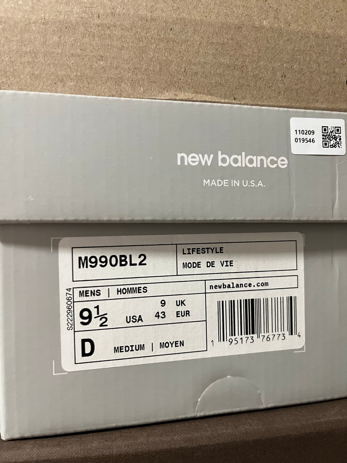 뉴발란스 M990BL2 블랙 275 상품이미지7