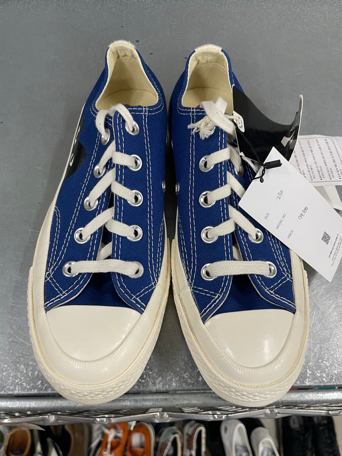 컨버스 x 꼼데 블루 로우 230mm(박스x)(gr-4619) 상품이미지5