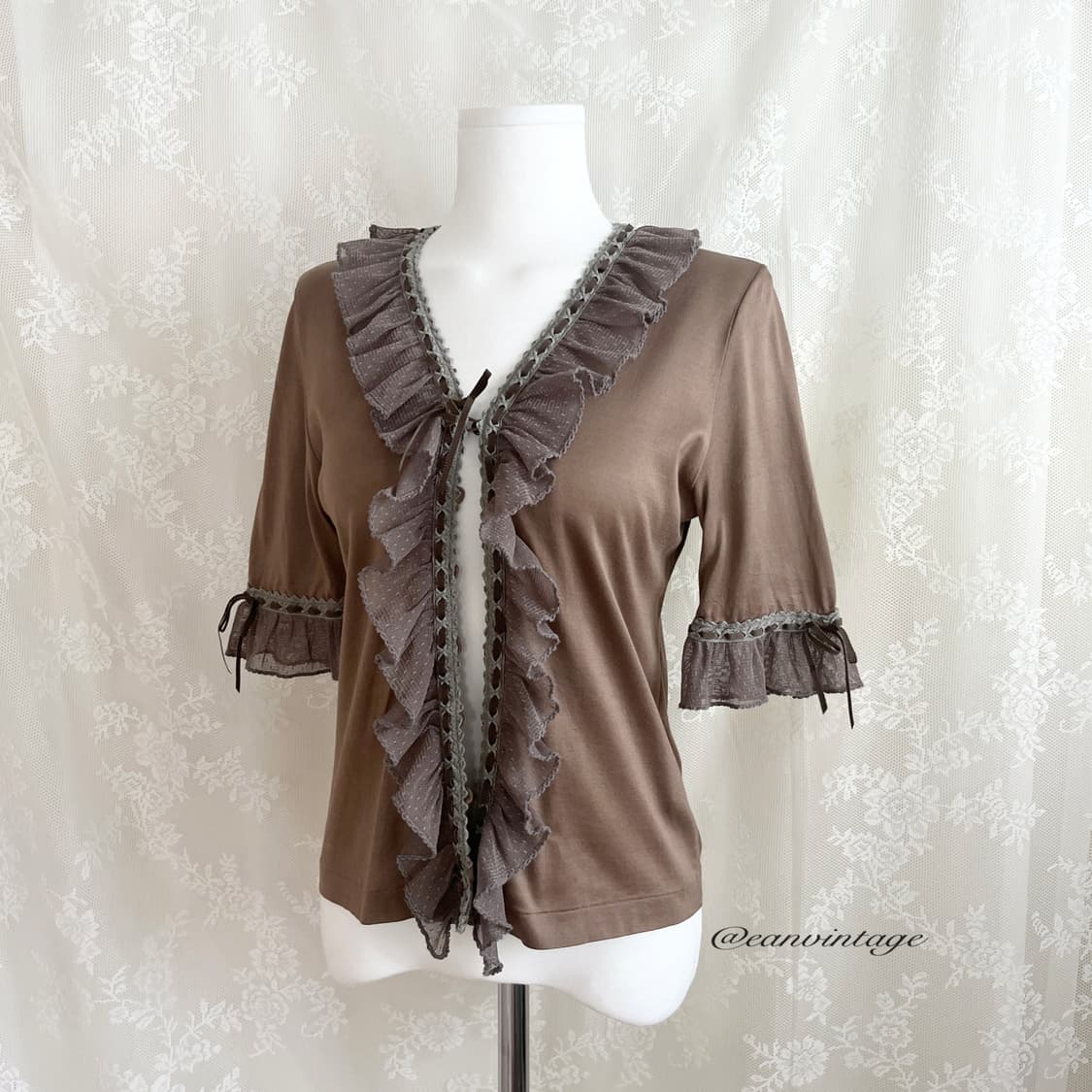 ingeborg brown lace 2way top 상품이미지2
