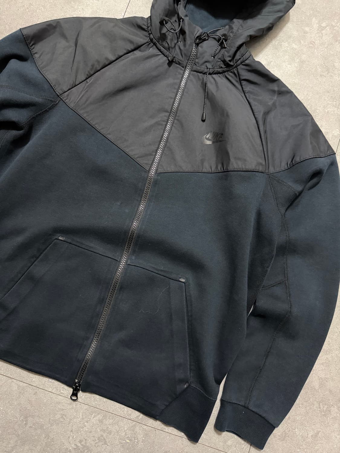 나이키 테크팩  빈티지  블랙컬러  스웻 후드집업 자켓  100size  상품이미지3