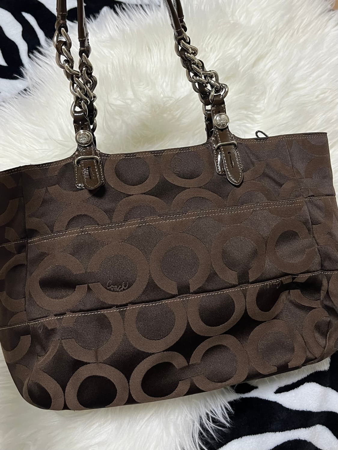 vintage coach shoulder bag brown 상품이미지3