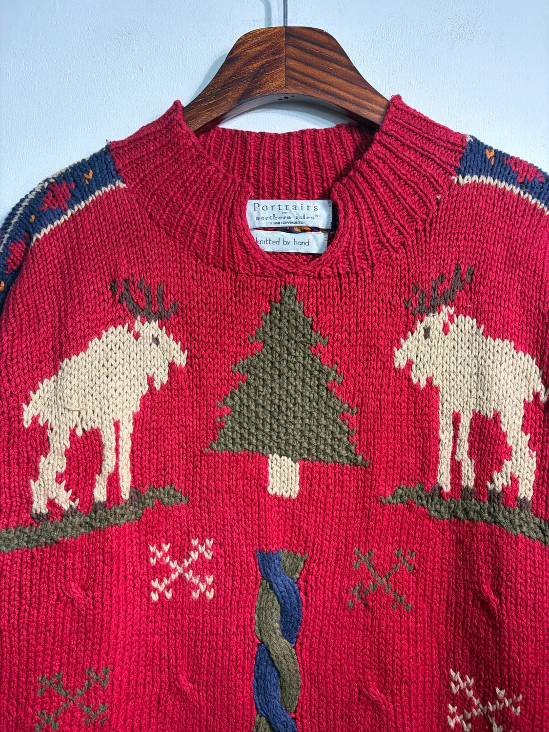 U.S.A. 크리스마스 라미&코튼 어글리니트 원피스 핸드니트  상품이미지3