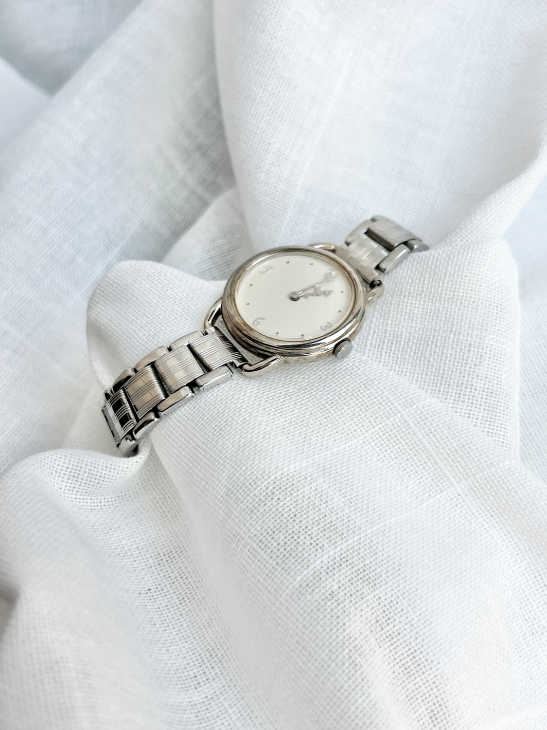 90s Agnes b. 아네스베 로고 시침 손목시계 상품이미지7