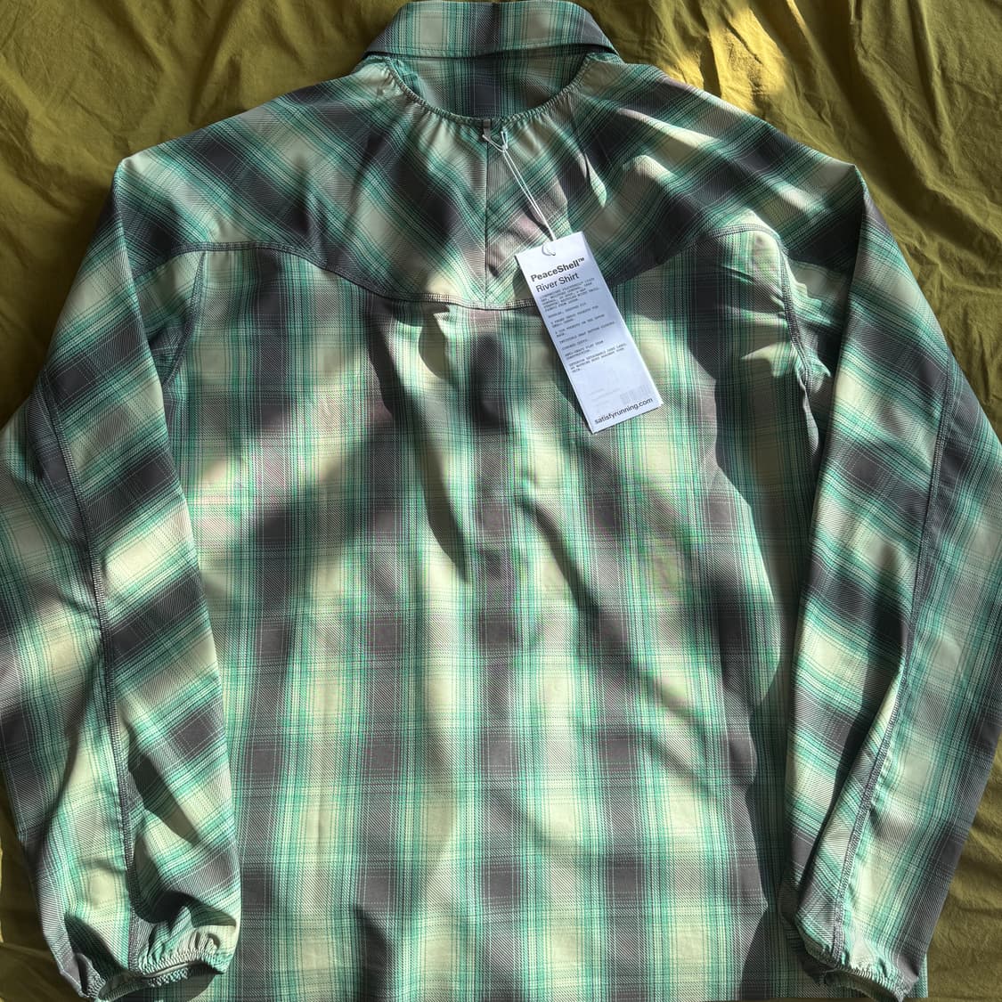 [XL] 새티스파이 피스쉘 리버 셔츠 체크 그린 새상품급 상품이미지3