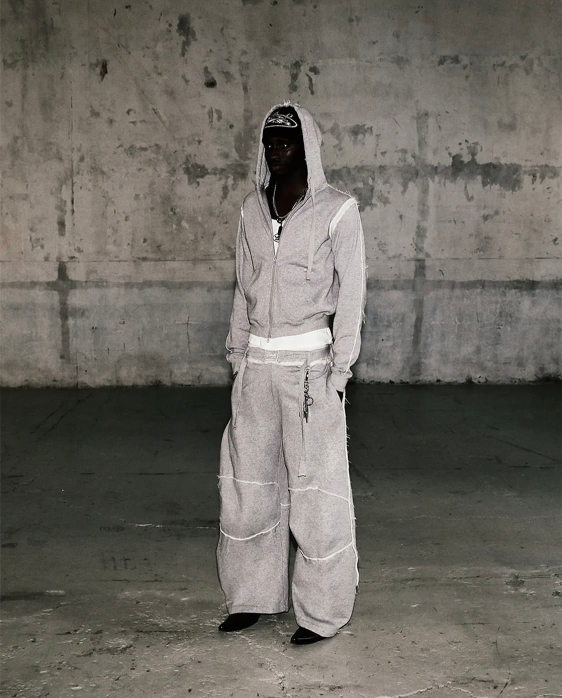 배드블러드 - 로 엣지 컨벡스 조거 - 그레이 - M 상품이미지2