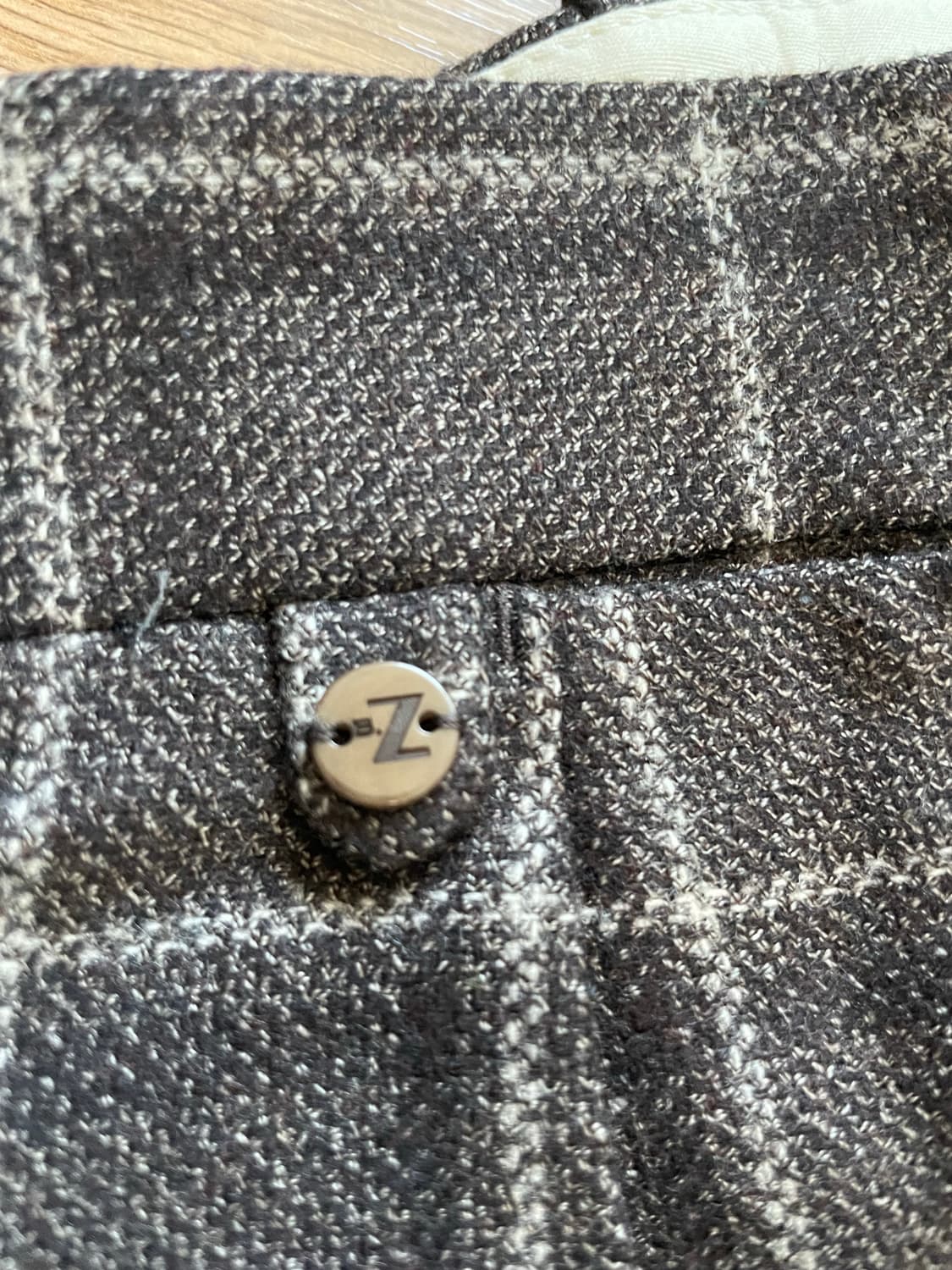 버나드 장 bernard zins 울 체크 팬츠 슬렉스 슬랙스 차콜 상품이미지7