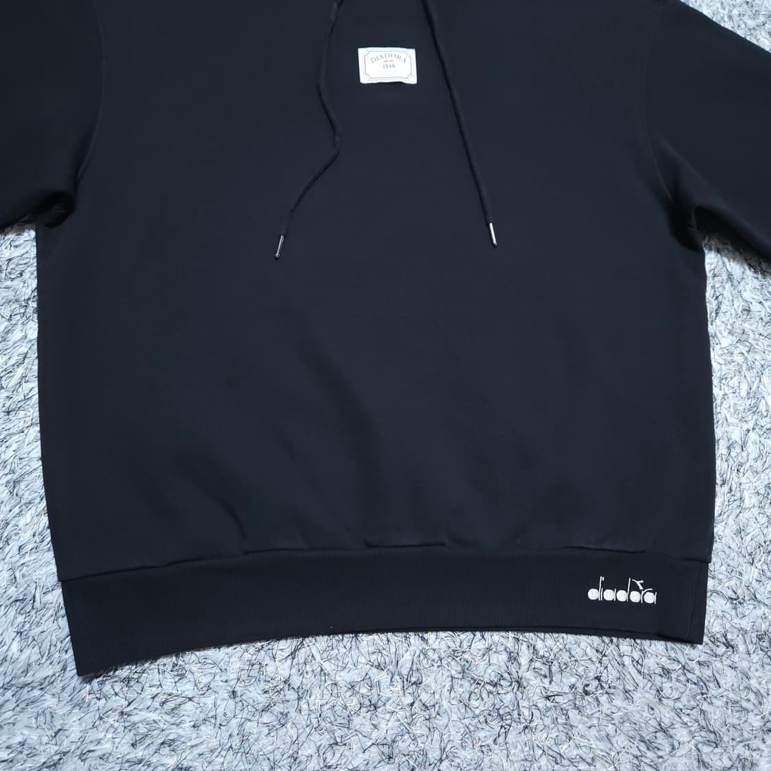 디아도라)100 남자 블랙후디 기모후드티 / 왕눈이샵 상품이미지4