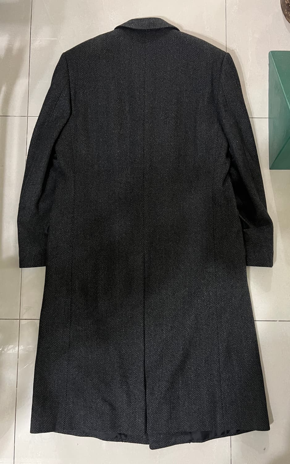 Ermenegildo Zegna 헤링본 더블 브레스티드 롱 코트 상품이미지3