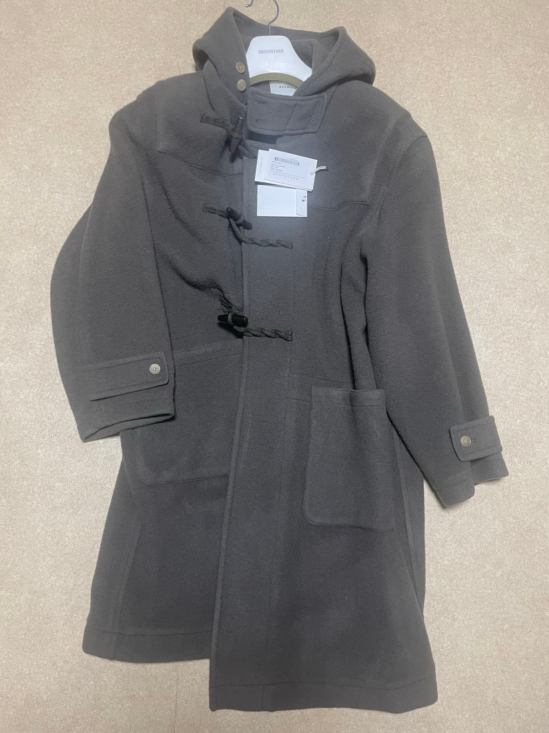 브라운야드 더플코트 올리브 4사이즈 24fw팝니다 상품이미지1