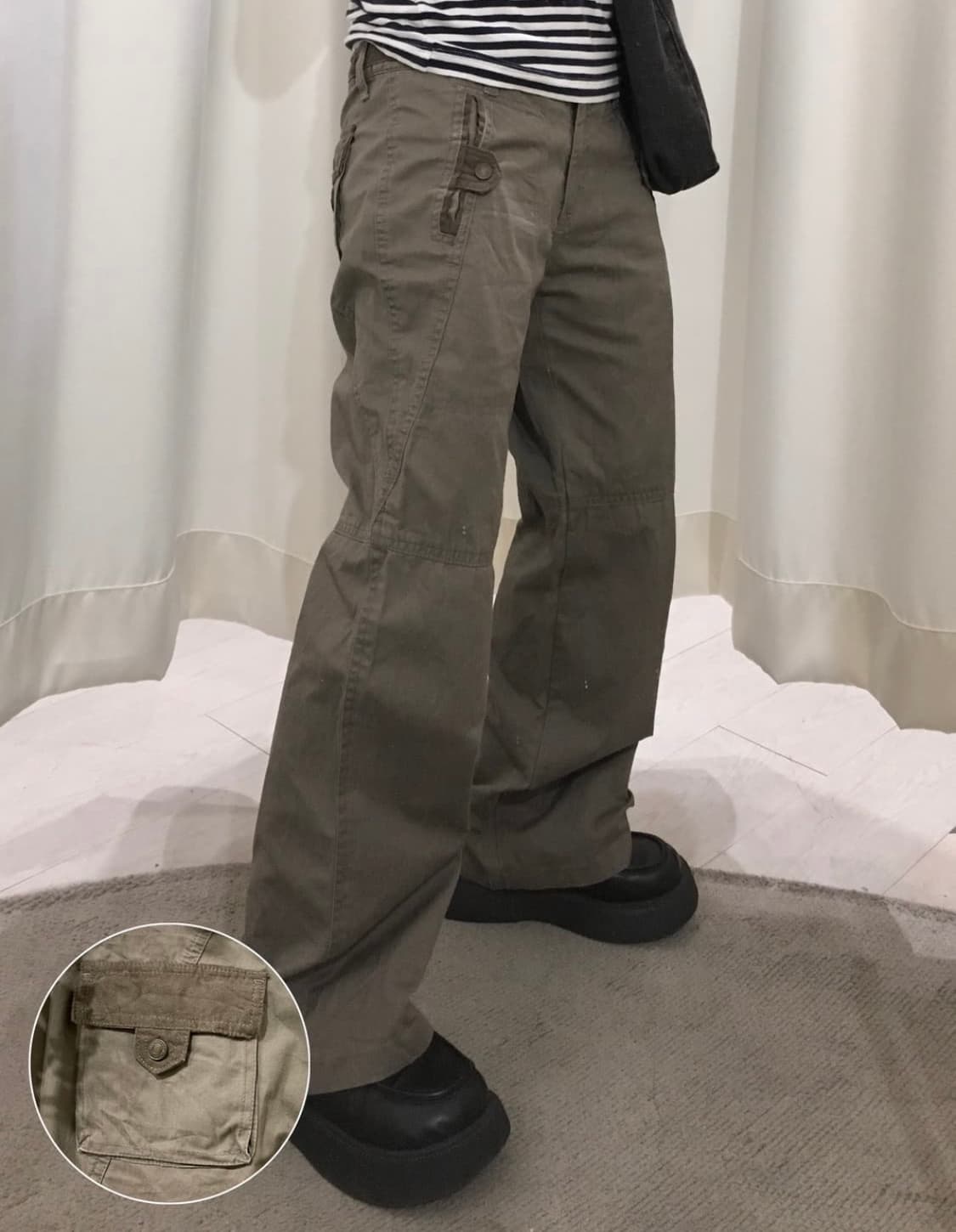 y2k button pants 상품이미지2