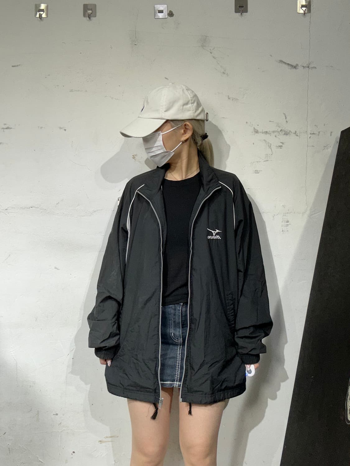 미즈노 블랙 올드스쿨 오버핏 트랙 자켓 L 상품이미지2