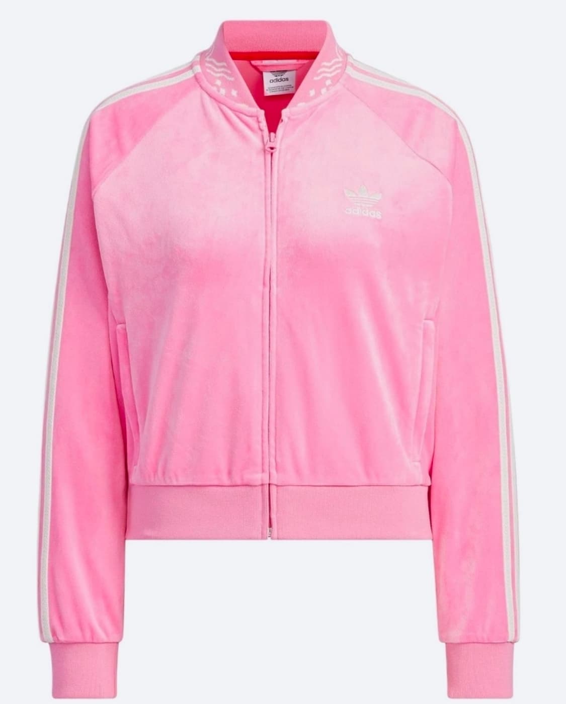 아디다스 X FeifeiRuan 벨루어 크롭 핑크 져지 트랙탑 상품이미지7