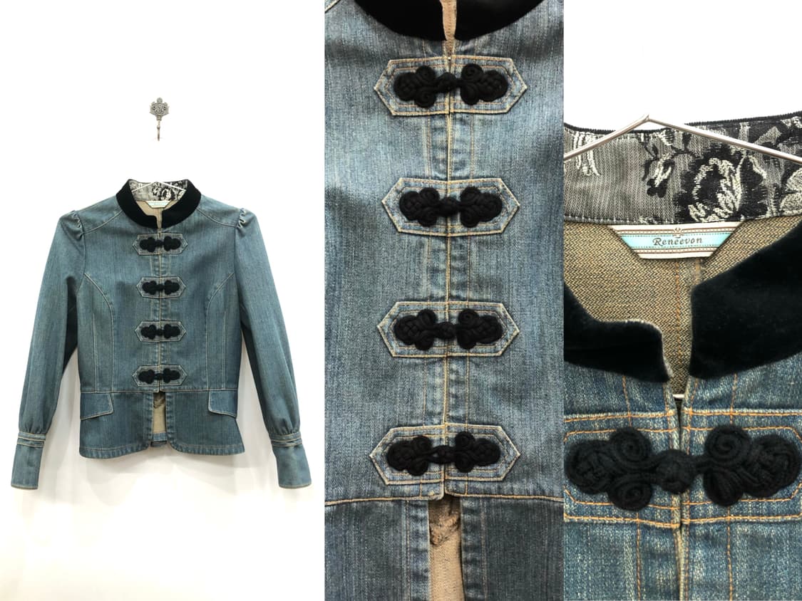 RENEEVON oriental frog button denim 자켓 상품이미지4