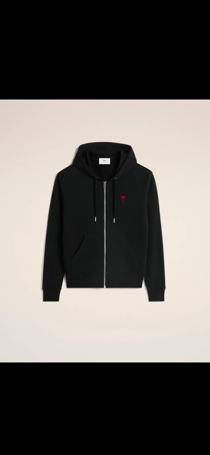 🔥[새상품/QR정품]🔥아미 후드집업 스몰로고 블랙,그레이, 네이비 상품이미지2