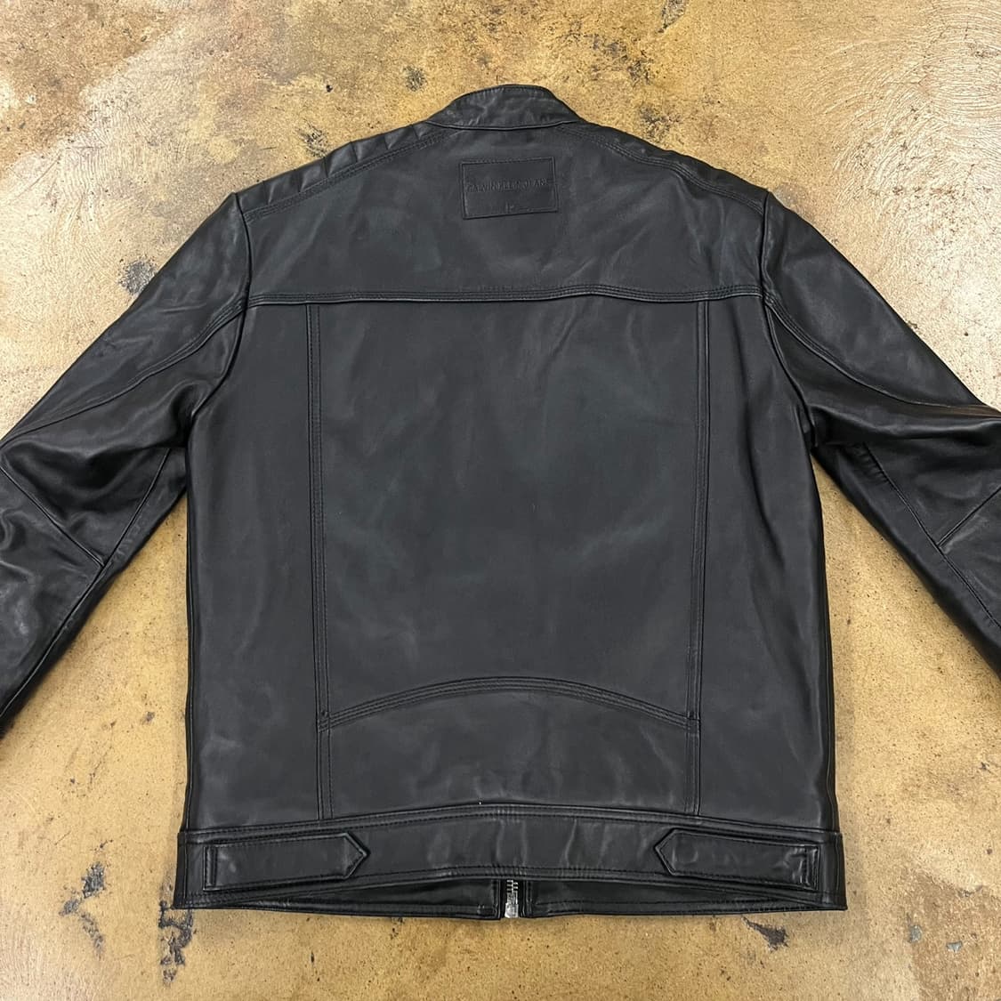 [정품/M] 캘빈클라인 진스 블랙 가죽 라이더 자켓 b12 상품이미지4