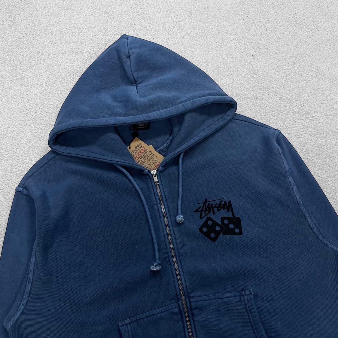 스투시 Stussy 다이스 피그먼트 다이드 후드집업 네이비 상품이미지3