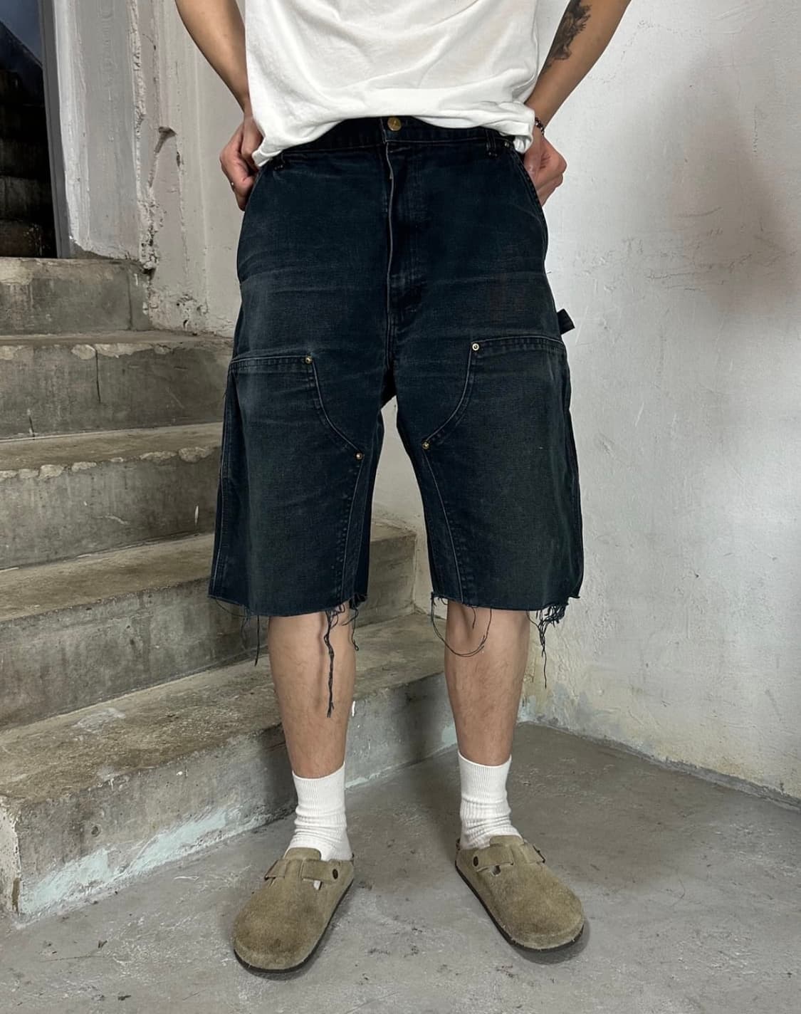 [38] OG USA Made 칼하트 B01 더블니 쇼츠 상품이미지2