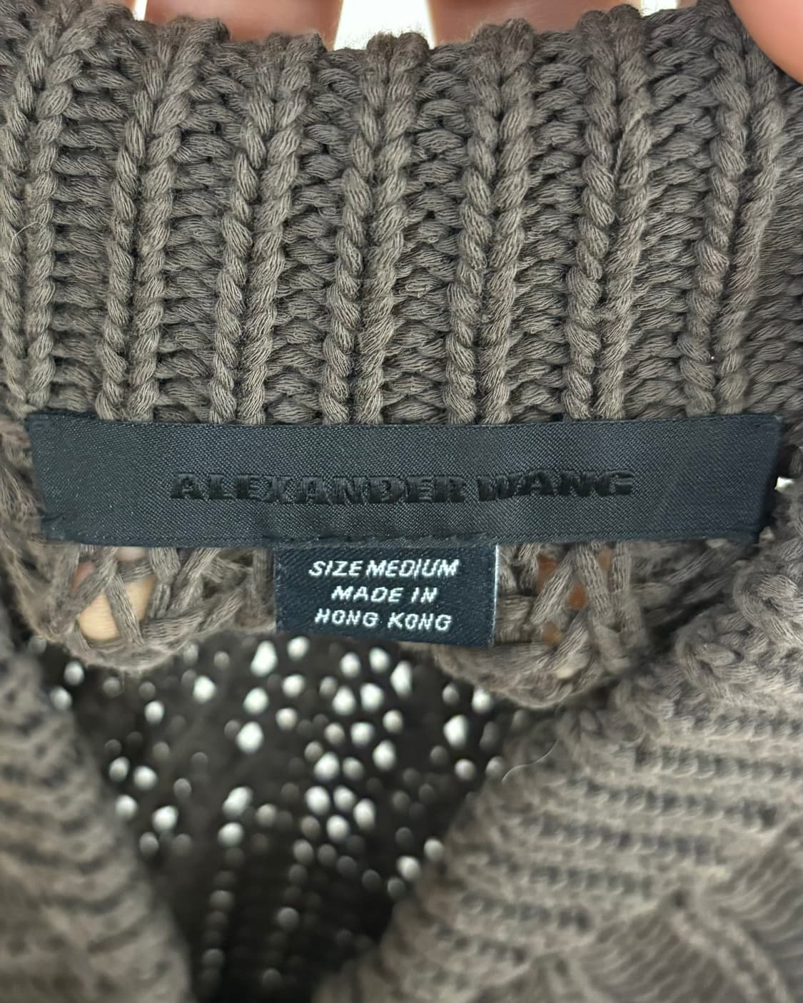 알렉산더 왕 카키 집업 울 블렌드 니트 조끼 상품이미지7