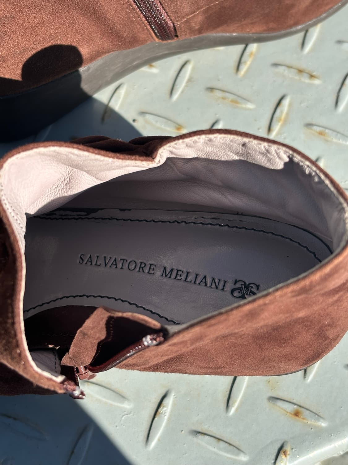 SALVATORE MELIANI 브라우니 셔링 웨지 앵클부츠 상품이미지7