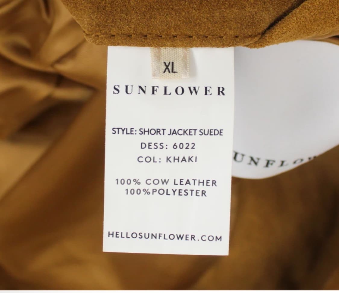 선 플라워 브라운 스웨이드 집업자켓 XL 상품이미지8