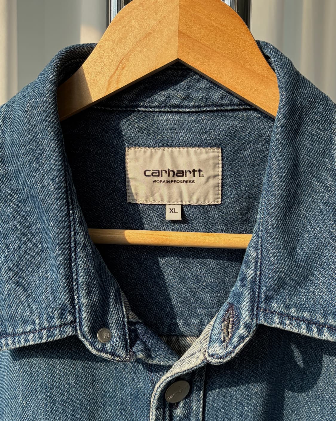 [XL]칼하트 WIP 숏슬리브 오디 데님 셔츠 블루 상품이미지9