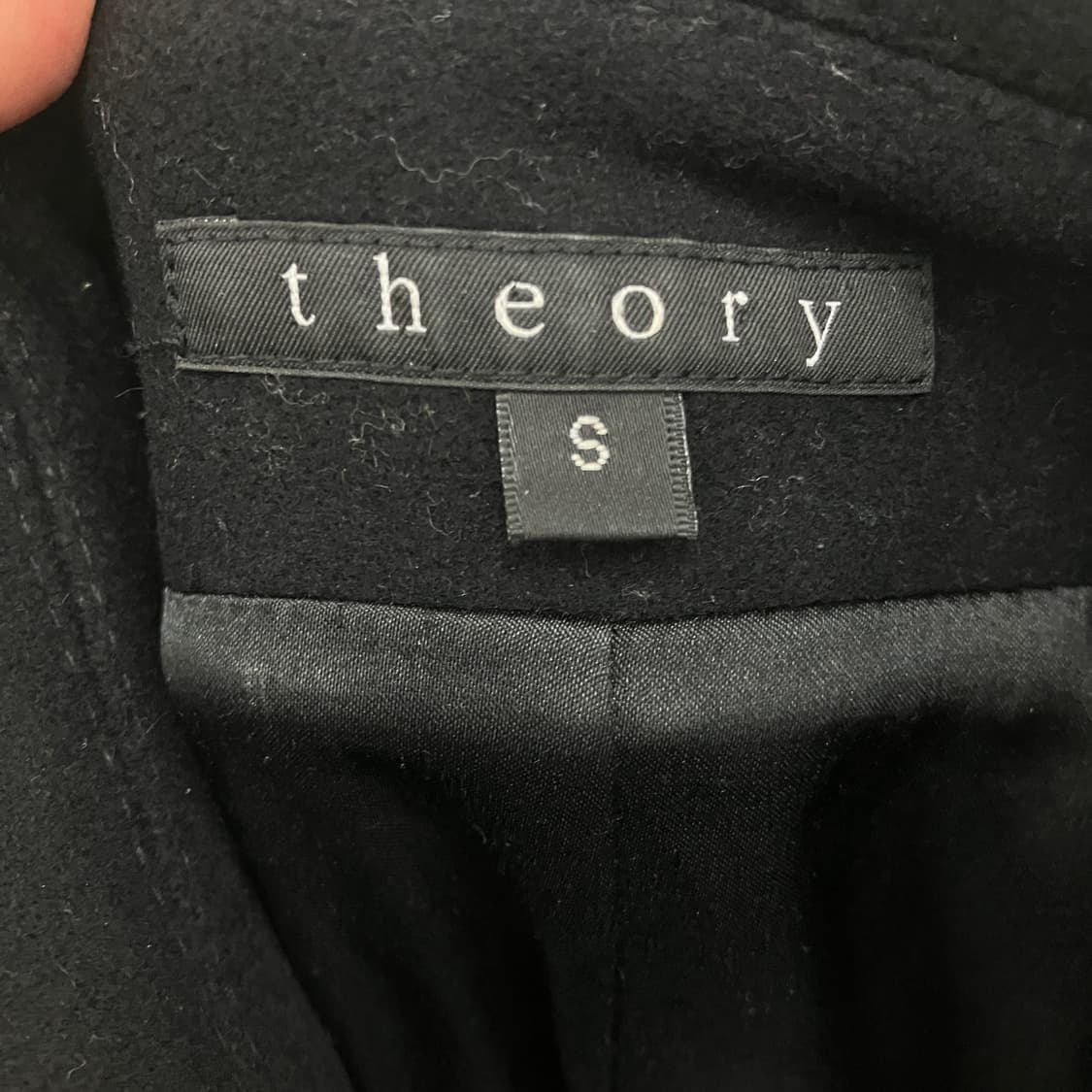 Theory 띠어리 블랙 울 코트 S 상품이미지3