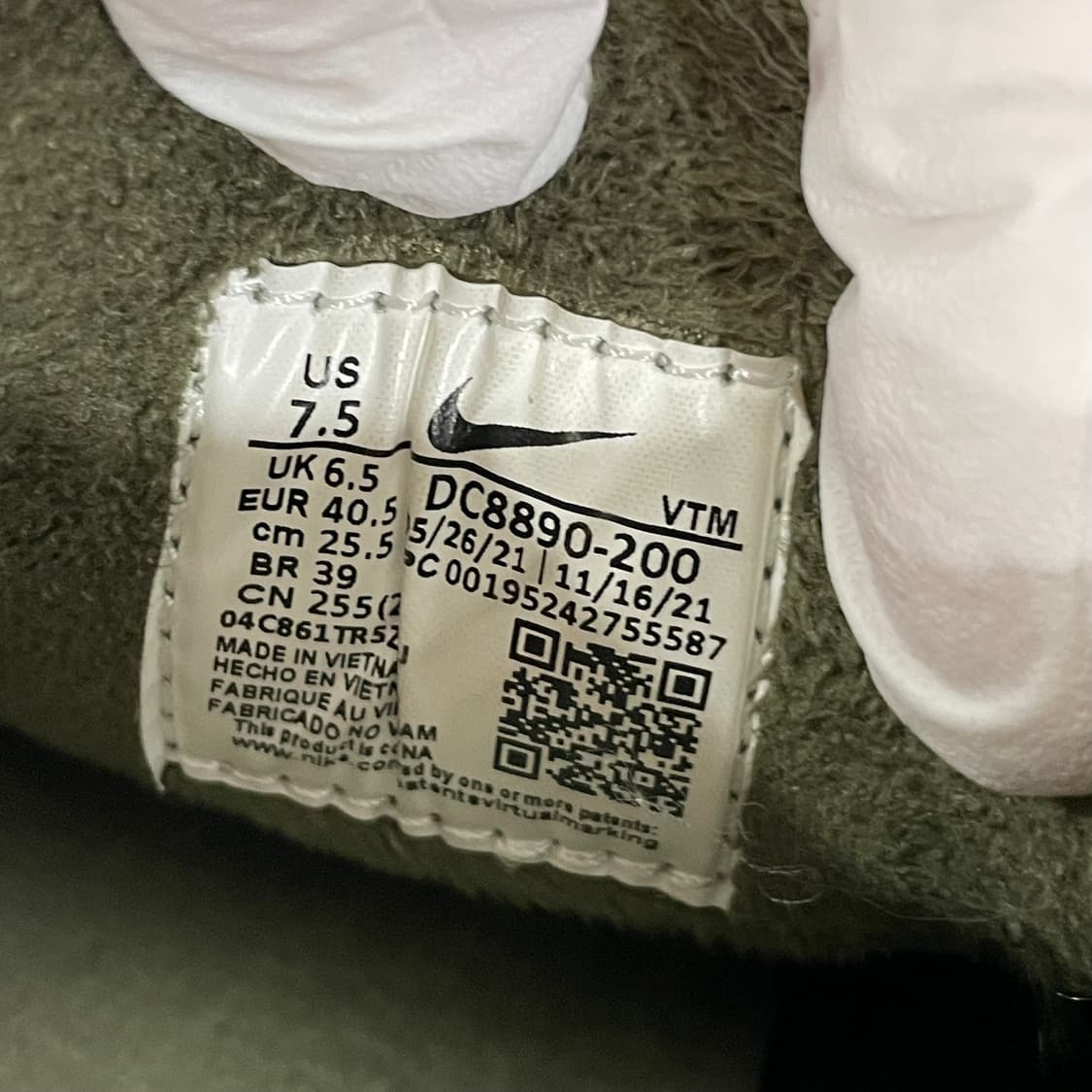 771) 나이키 와플 원 미디엄 올리브 운동화 255mm 상품이미지8