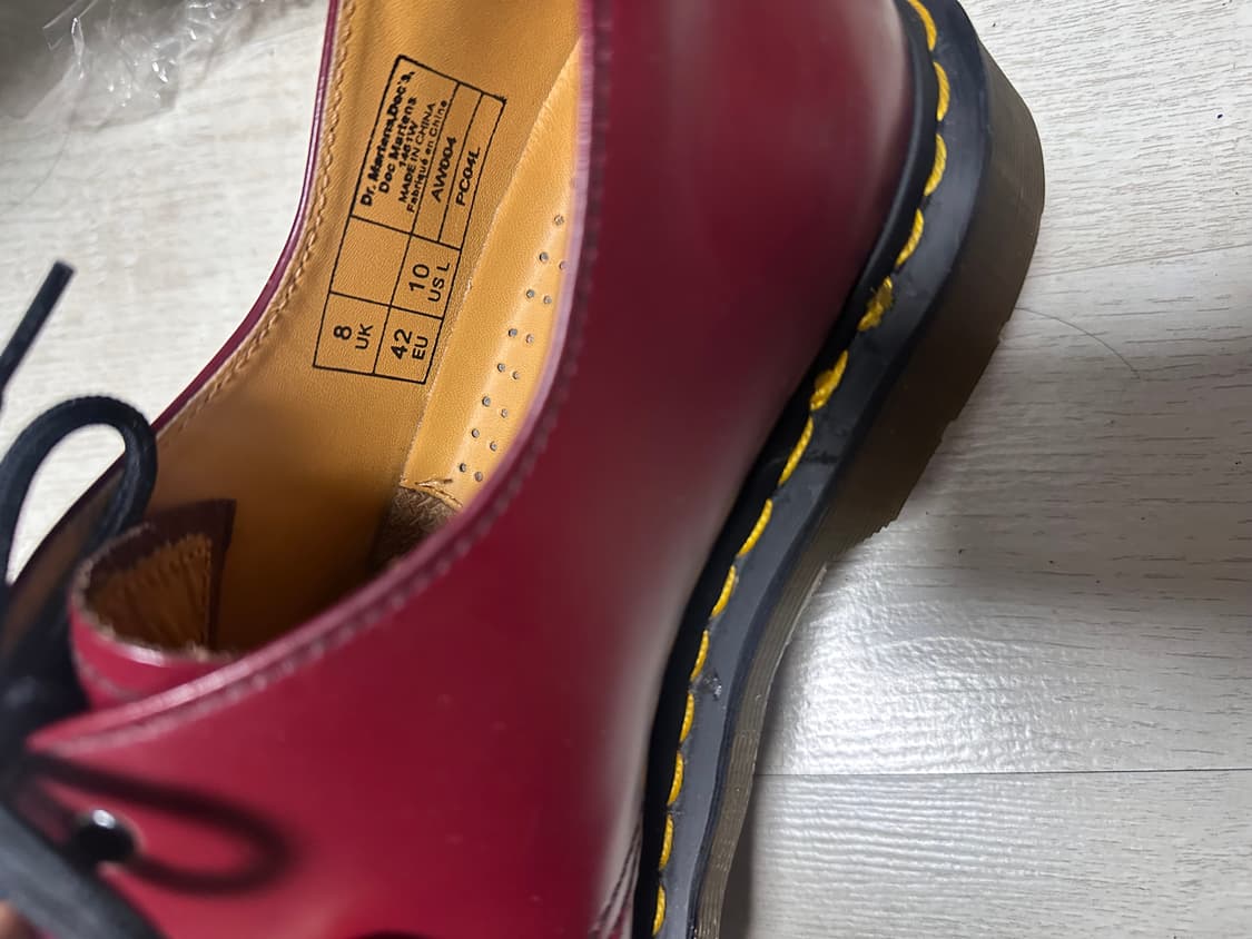 닥터마틴 1461 스무스 체리레드 Uk8 상품이미지4