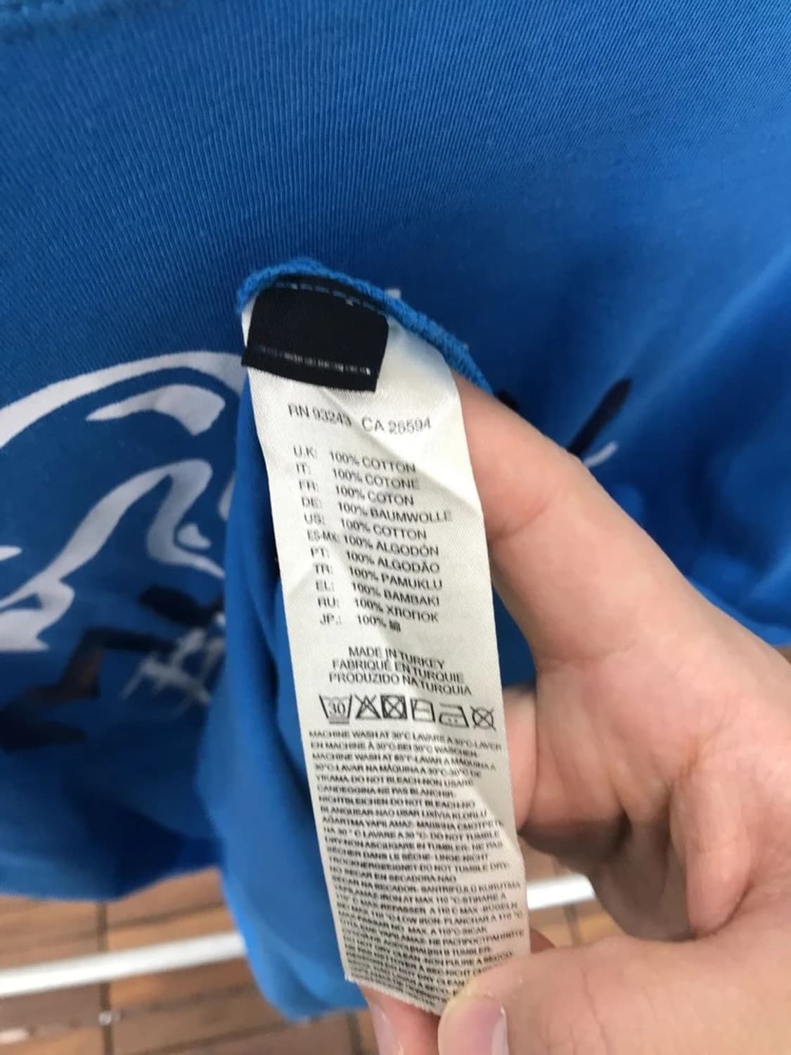 Diesel Miami Bitch Graphic Blue T-Shirt 상품이미지8