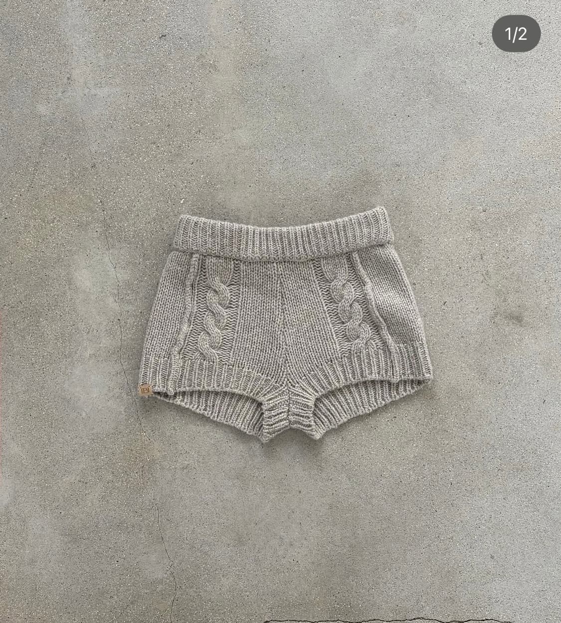 보헤미안서울 케이블 니트 쇼츠 베이지 (새상품) 상품이미지1