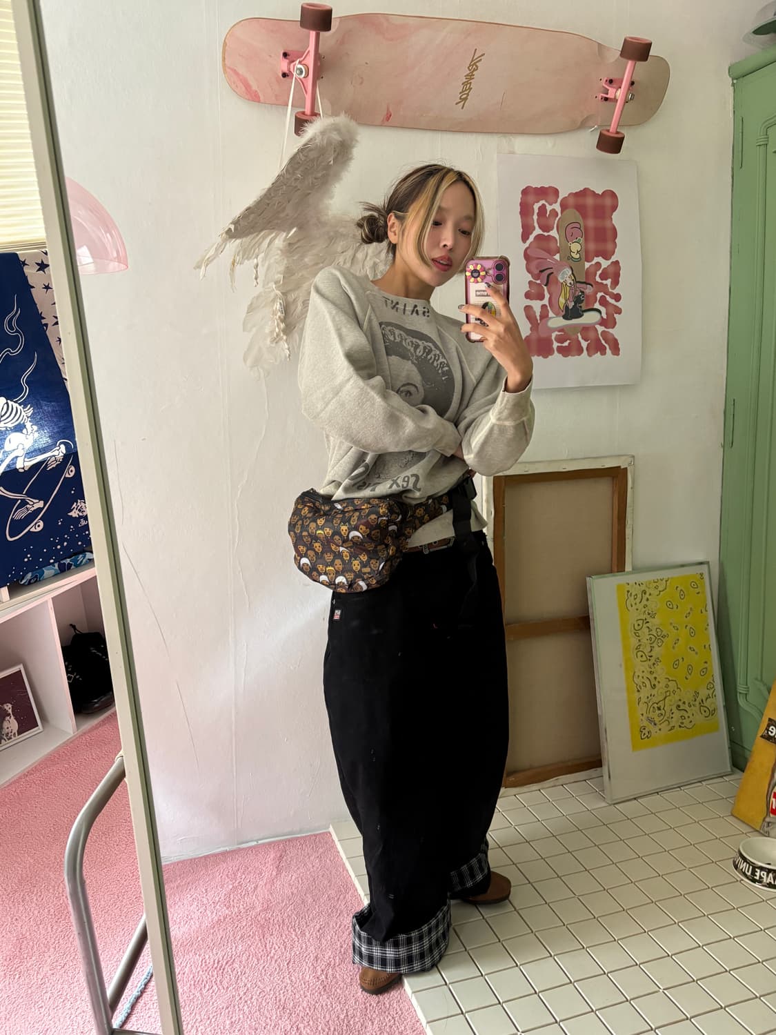 베이프x exile 콜라보 백 상품이미지1