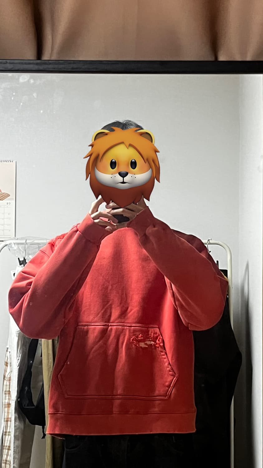 빈티지 주황색 후디 상품이미지3