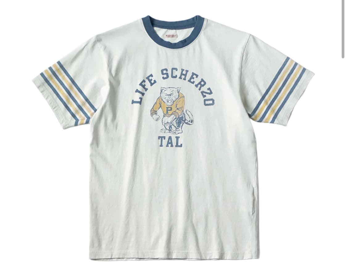 4) 캐피탈 20 텐지쿠 링거 티셔츠 컬리지 캣 피탈 Pt 라이트 그레이 상품이미지1