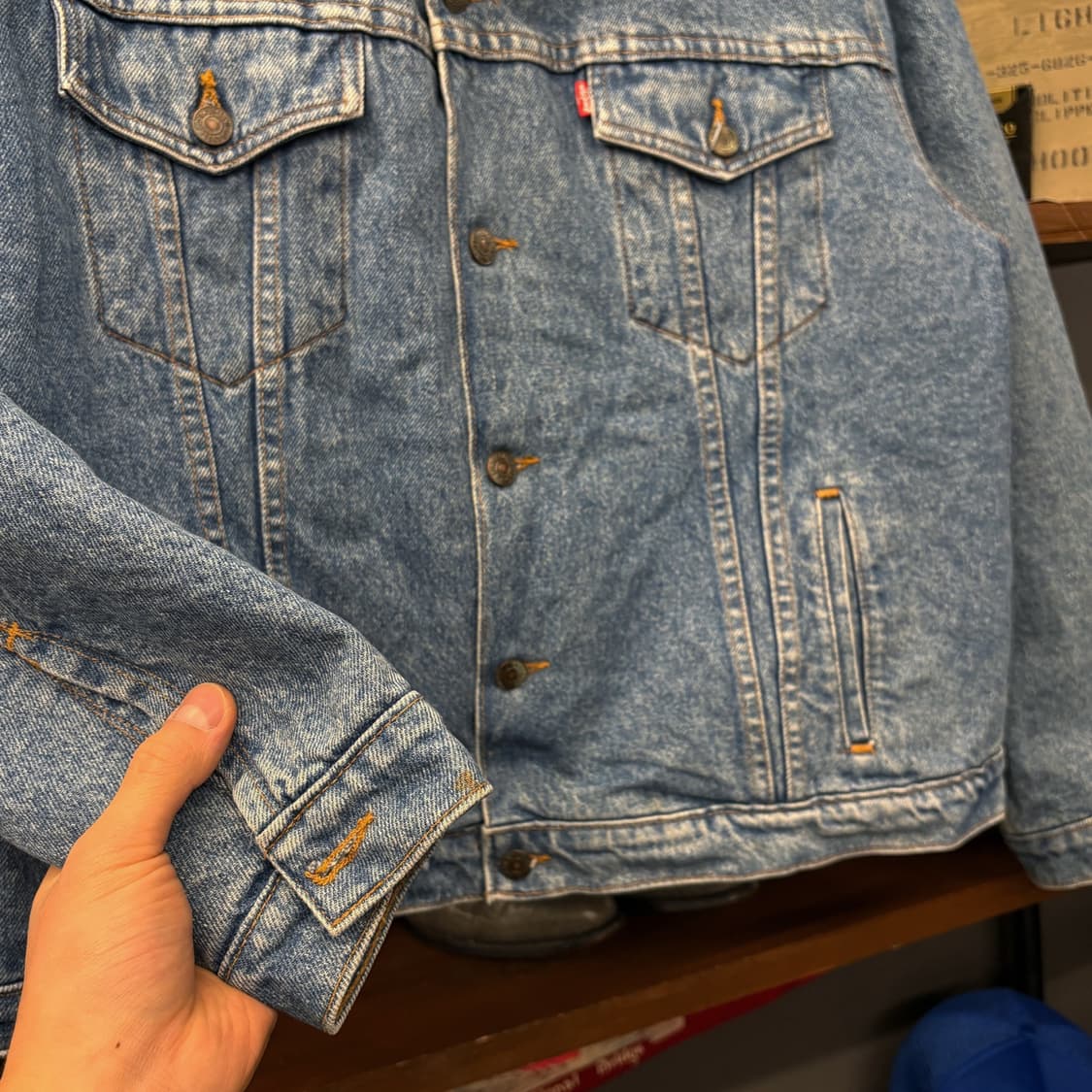 80s 리바이스 클래식 쉐르파 빈티지핏 데님 트러커 자켓 N288 상품이미지4
