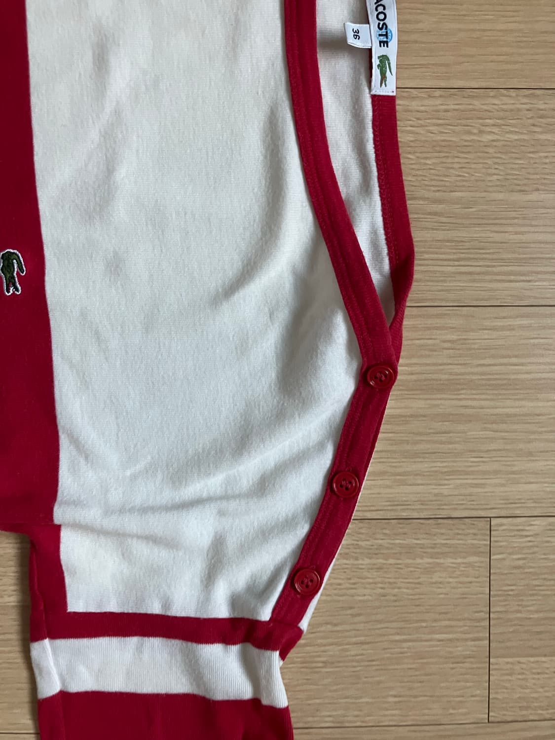 라코스테 스트라이프 면티 상품이미지3