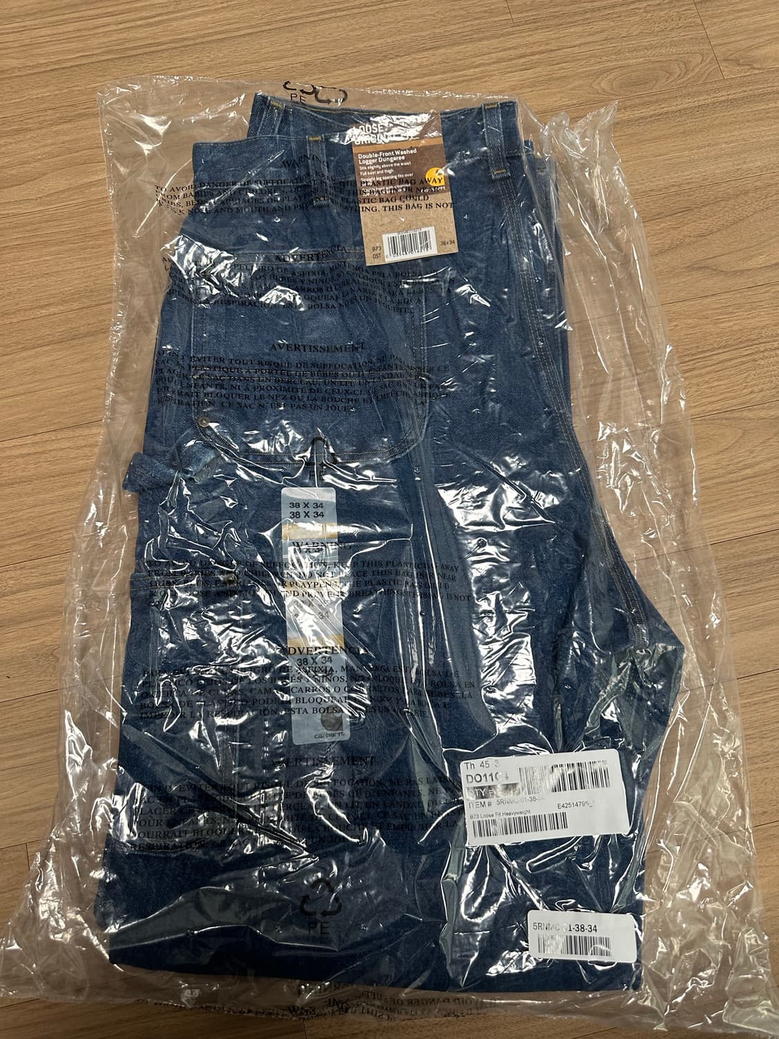 38x34 칼하트 더블니 B73 DST 다크스톤 카펜터 워크웨어 청바지 상품이미지1