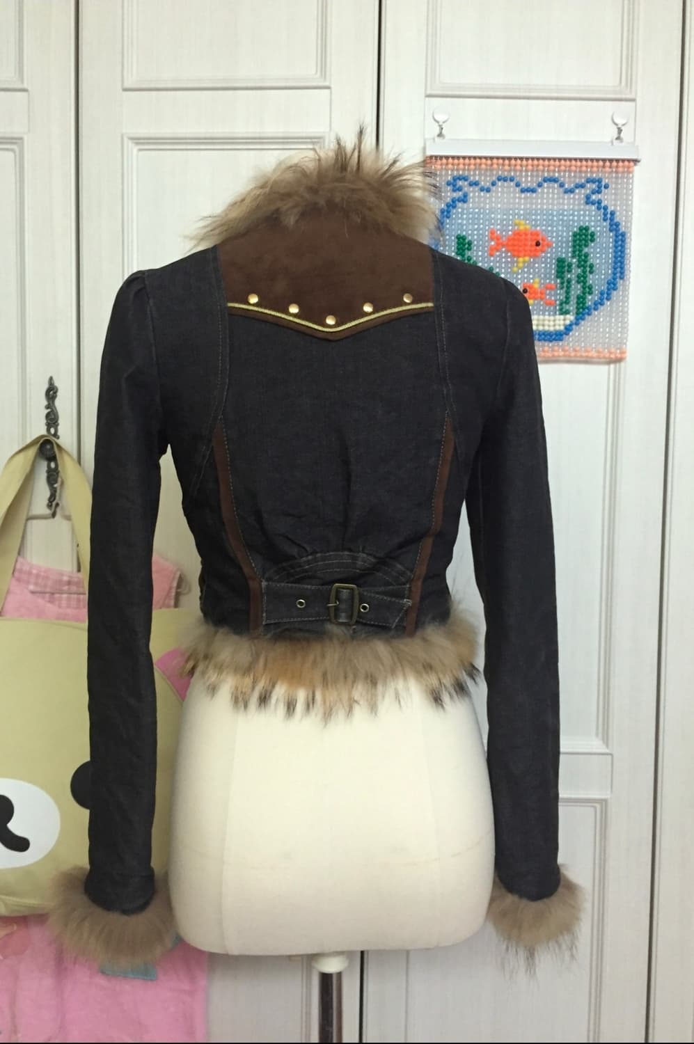 데님 퍼자켓 데님자켓 청자켓 갸루 오네갸루 빈티지 Y2K 상품이미지2