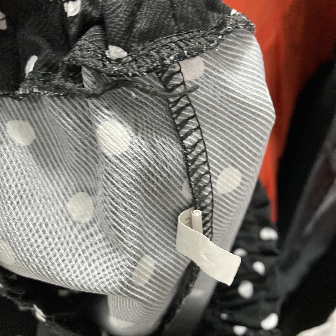 여성 밴딩 땡땡이 반바지 블랙 S  상품이미지3