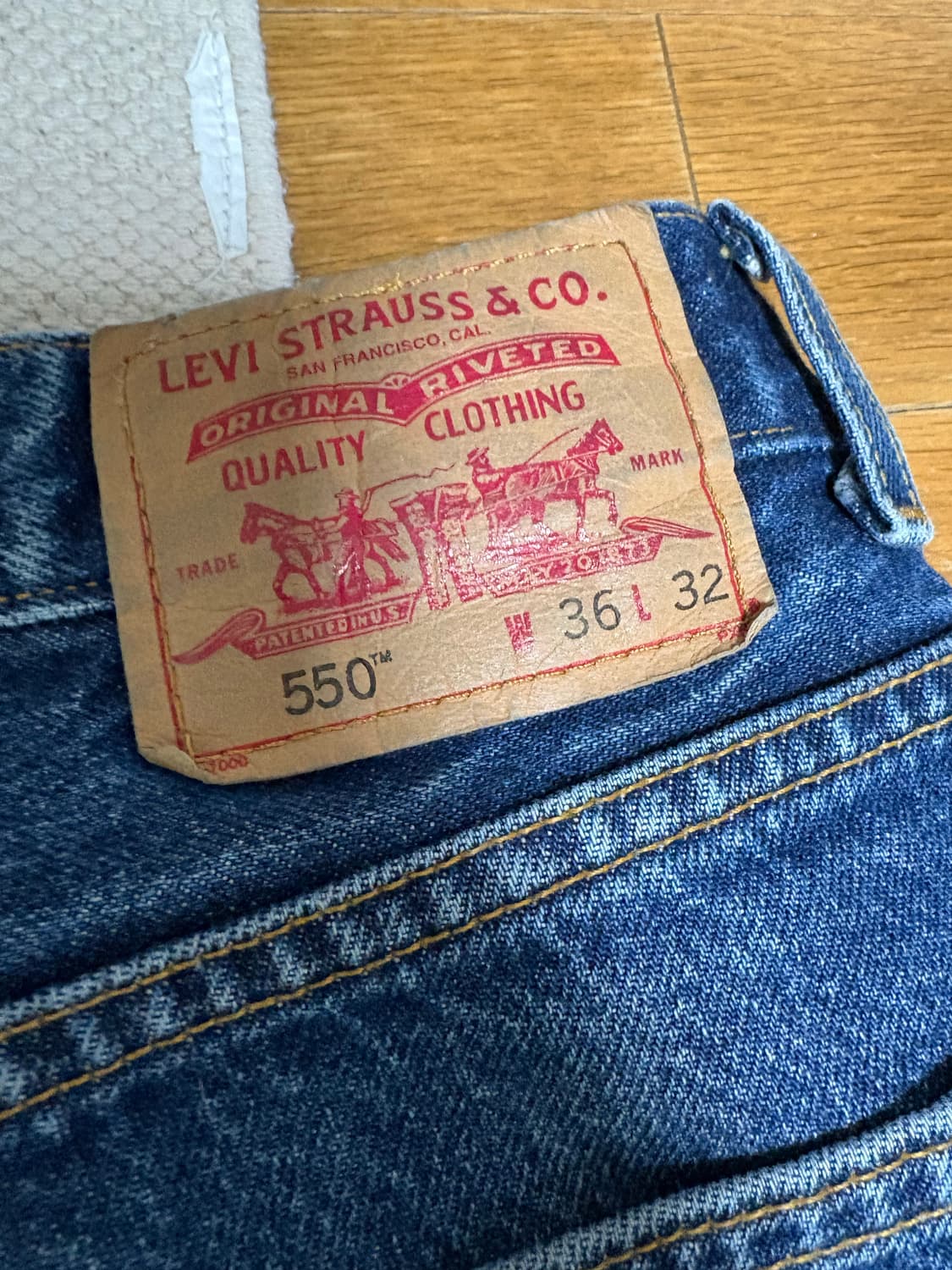 리바이스 550 진청 w36 l32 상품이미지4
