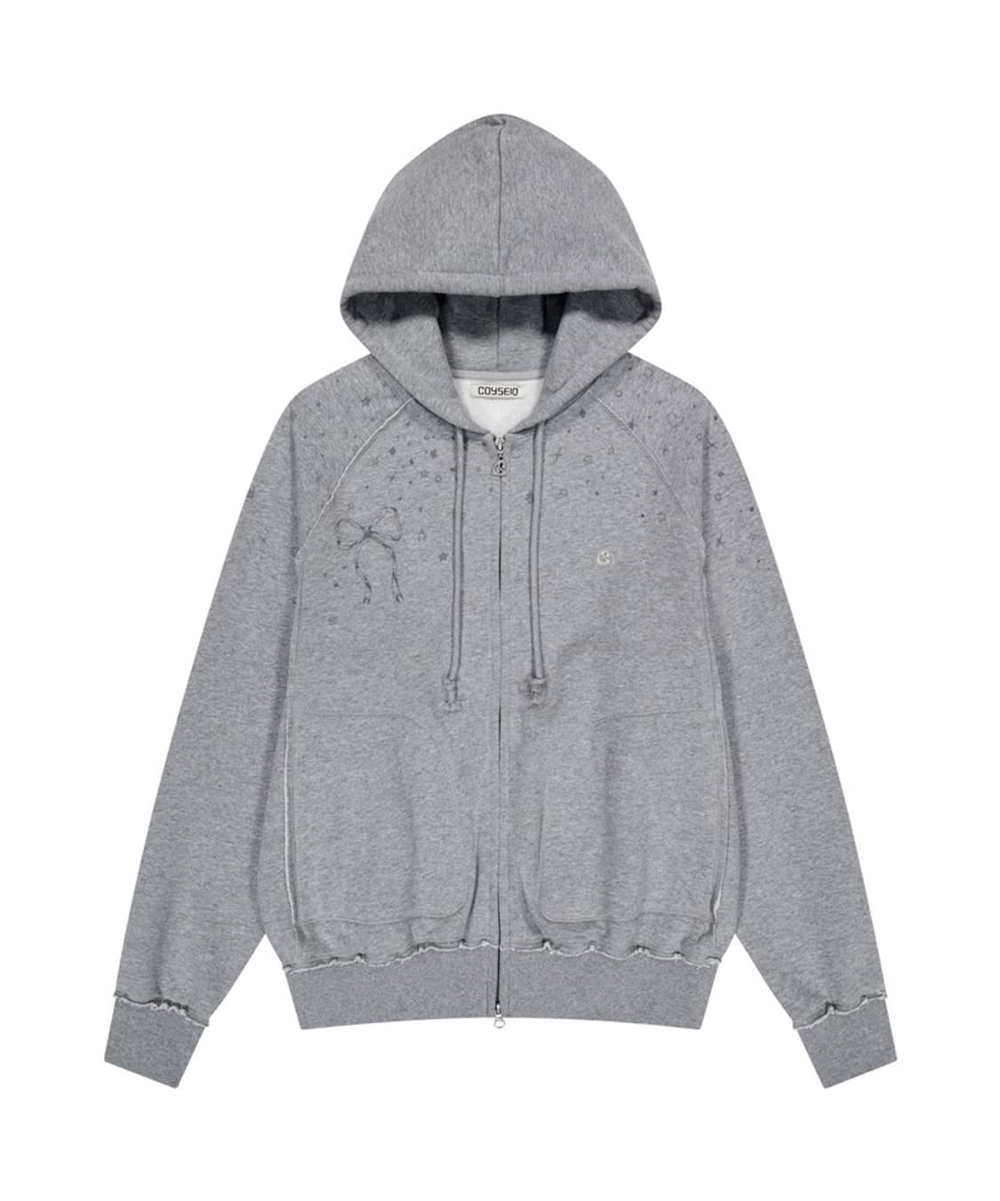 코이세이오 트윙클 후드집업 그레이 상품이미지1