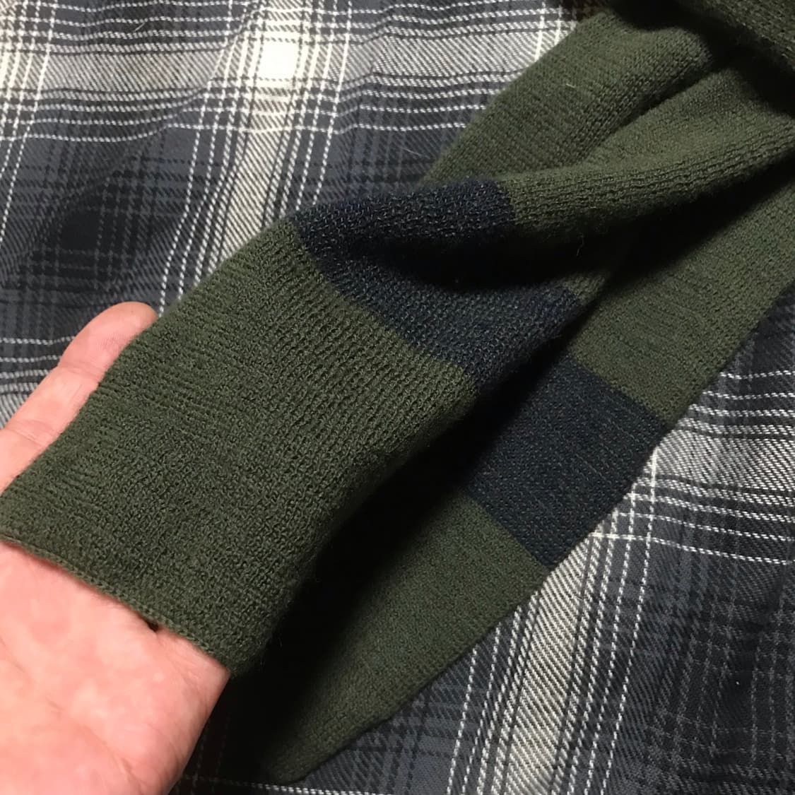 재팬 라코스테 일본판 올리브 카키 앤 네이비 머플러 상품이미지4