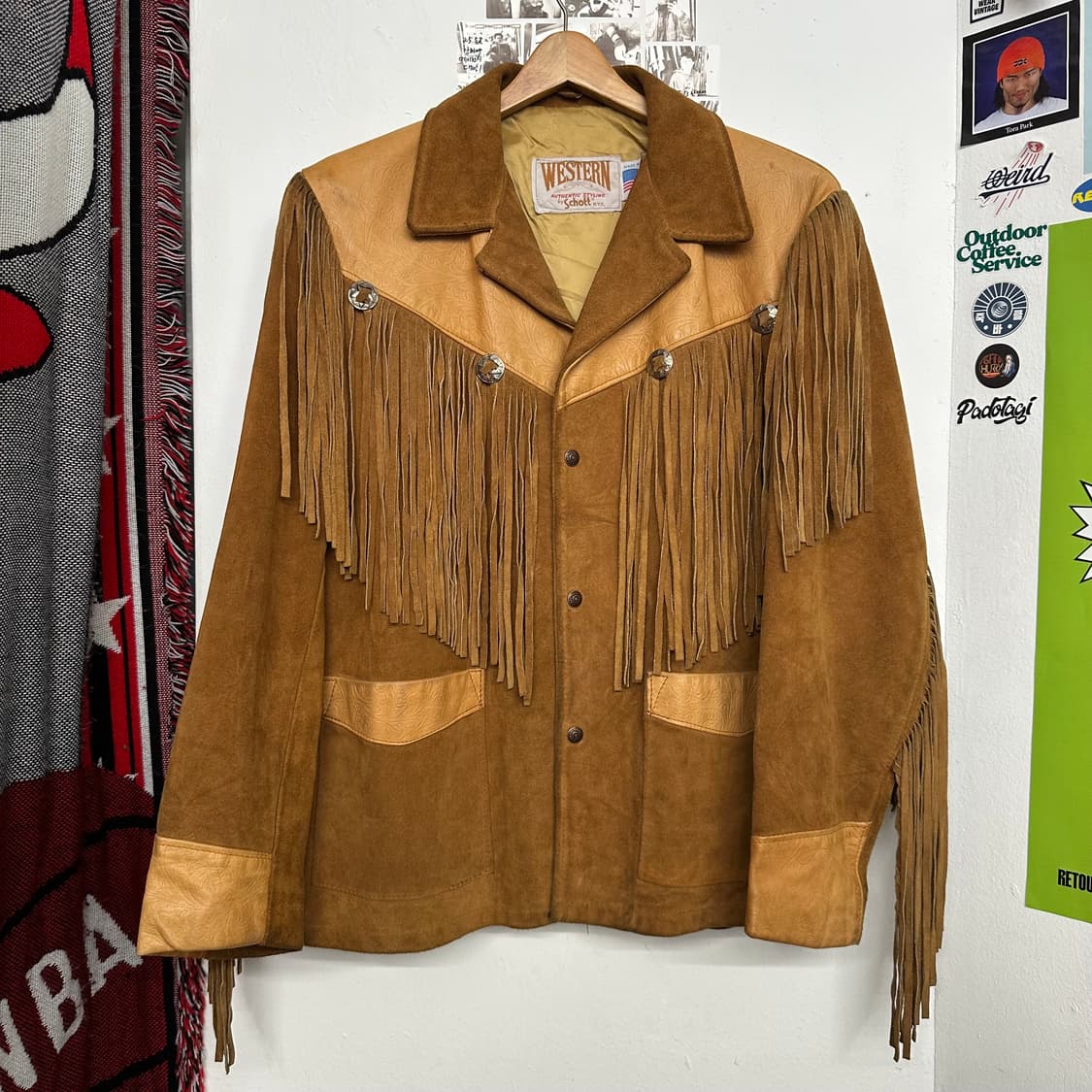 70‘s 쇼트NYC 웨스턴 프린지 자켓 상품이미지1