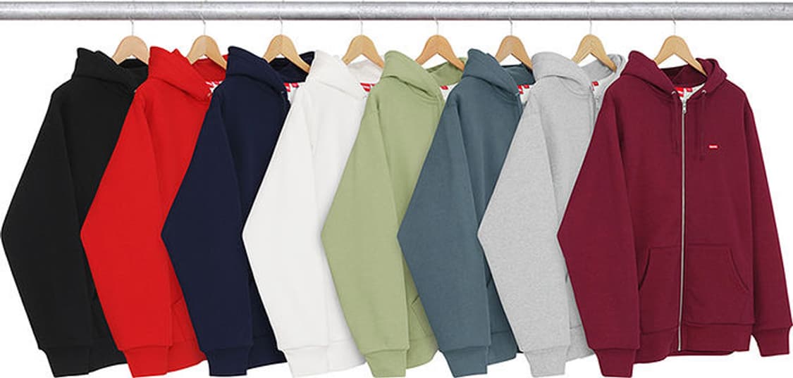 슈프림 스몰 박스로고 써멀 짚업 후드 스웻 SAGE 상품이미지2