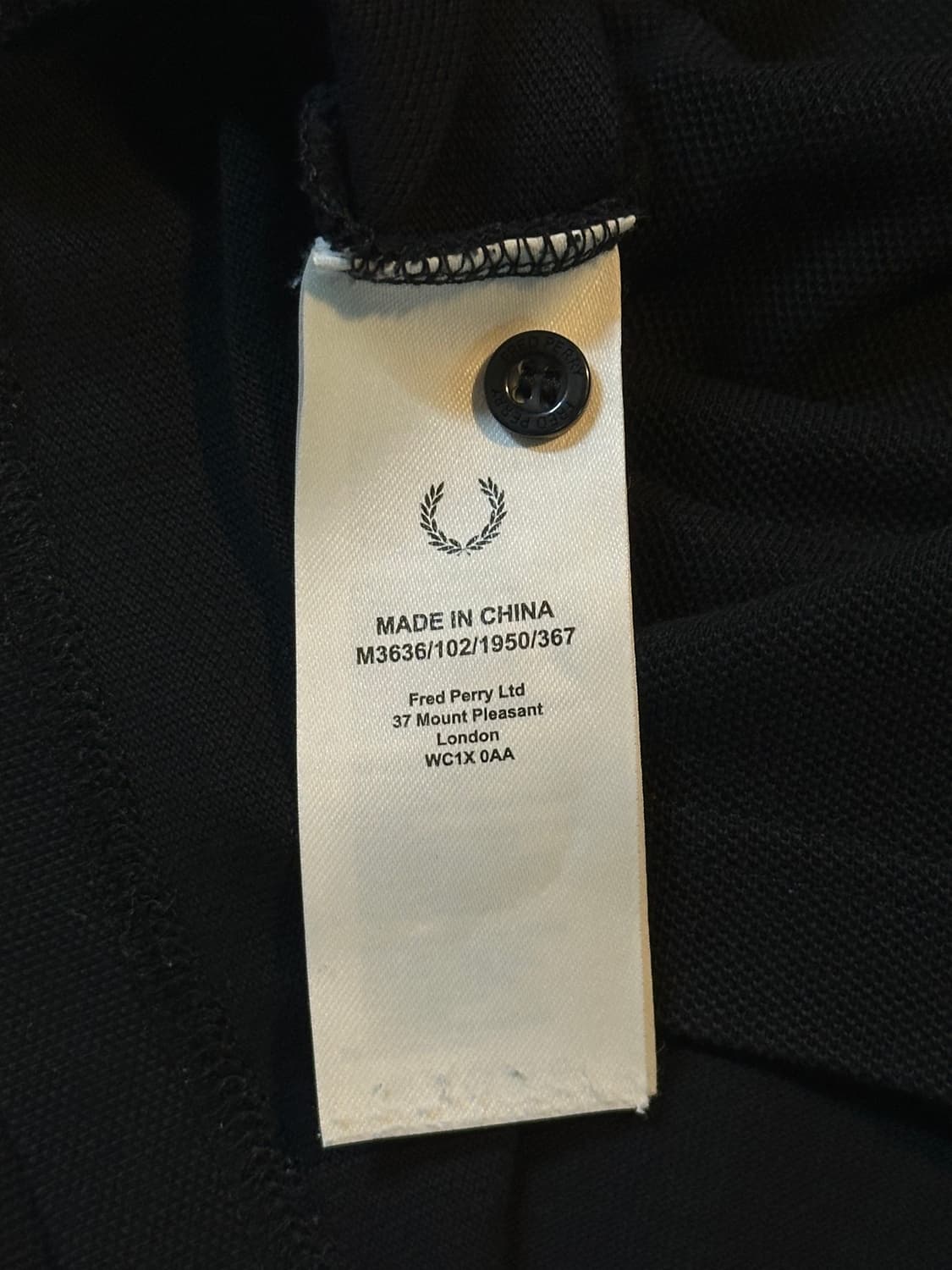프레드페리 FREDPERRY 트윈 팁 PK 롱슬리브 긴팔 블랙 상품이미지5