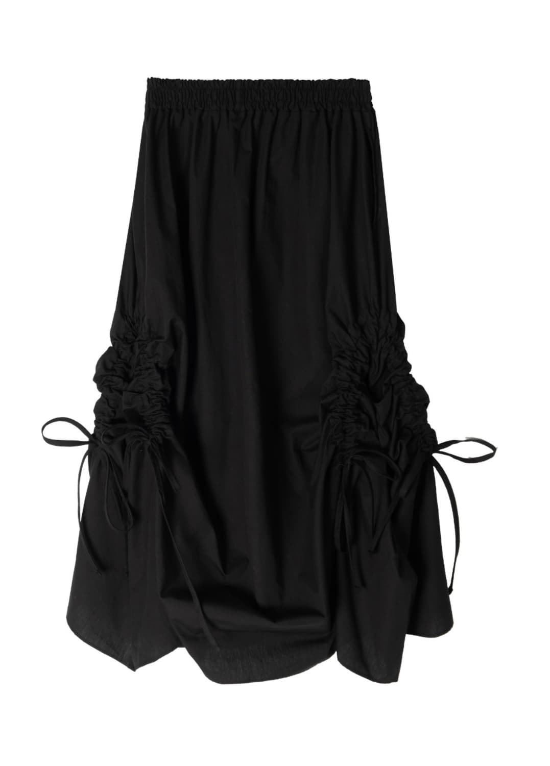 Woohwa side strap shirring sk black 상품이미지3