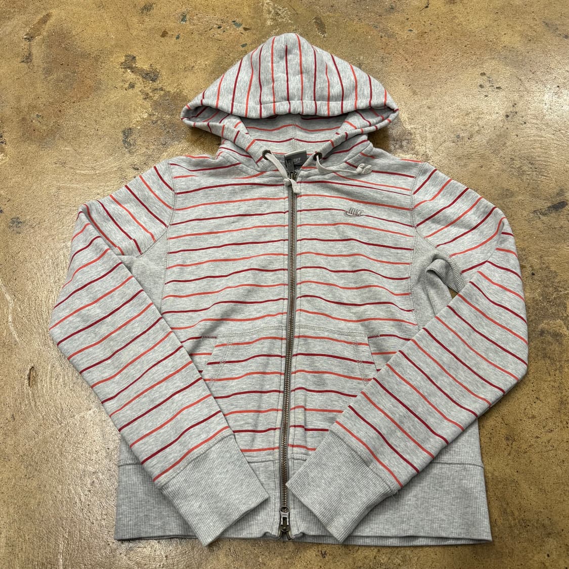 [정품/M] 나이키 스트라이프 후드집업 회색 b16 상품이미지2