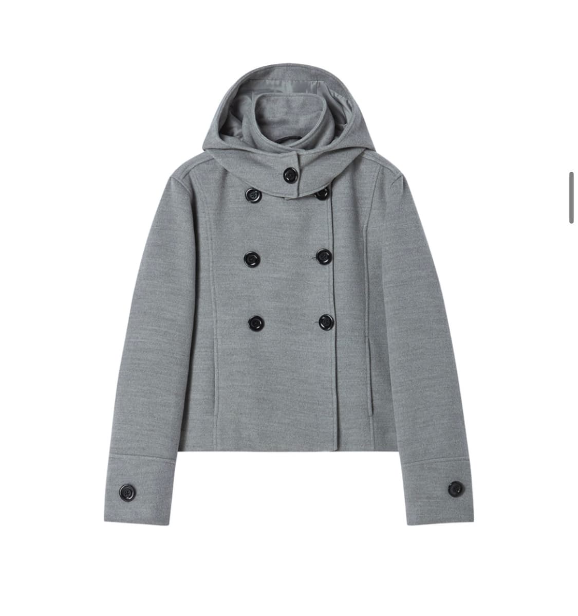 (품절/새상품)  Hoodie Pointed Half Coat 상품이미지1