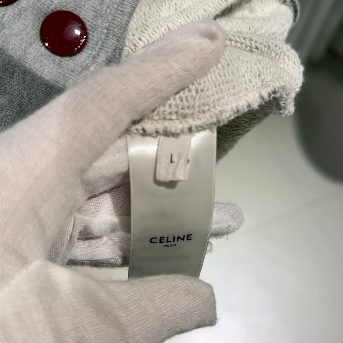 L / 셀린느 테디 컬리지 테디 그레이 바시티 상품이미지6