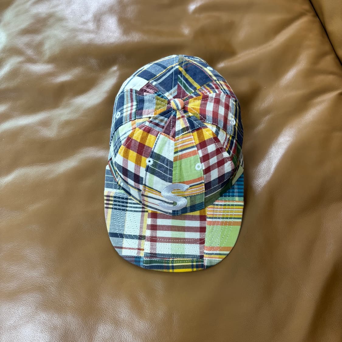 Supreme 슈프림 마드라스 체크 S로고 6패널 볼캡 모자 상품이미지5